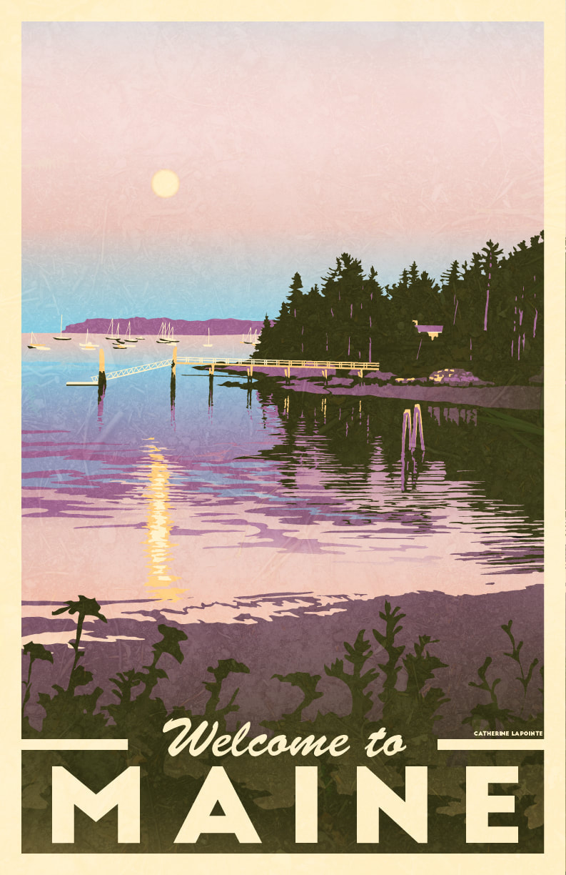 Maine Travel Poster