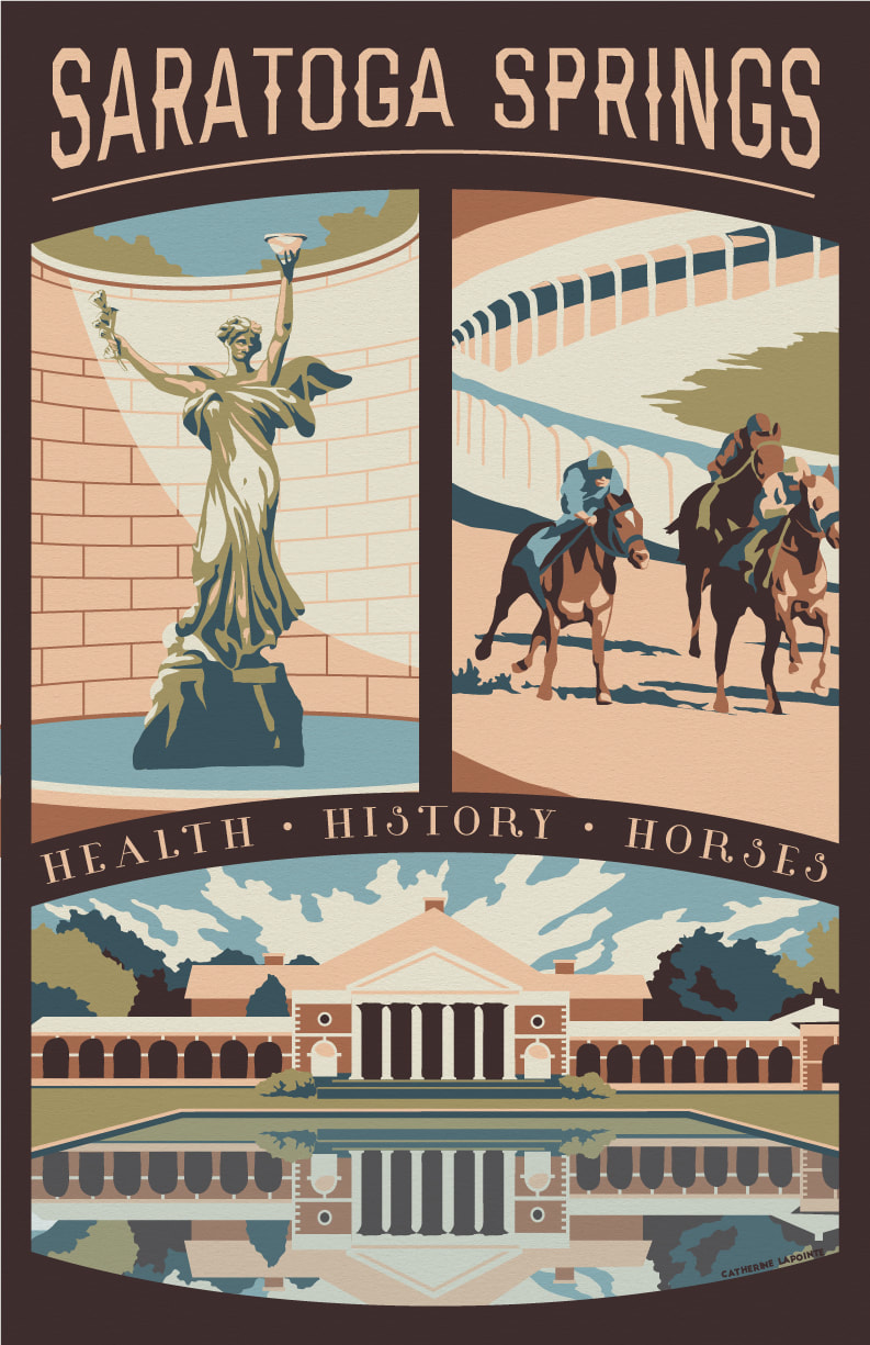 Saratoga Springs Travel Poster