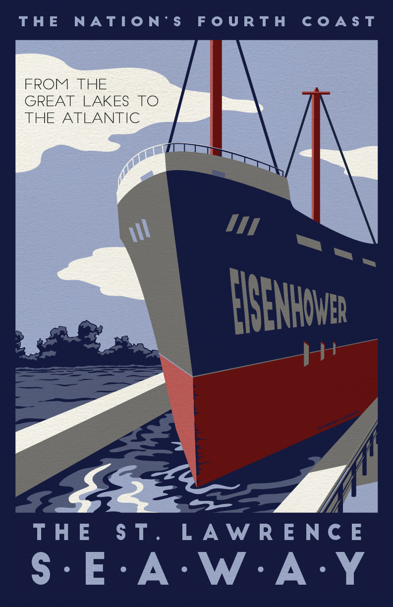 St. Lawrence Seaway Travel Poster