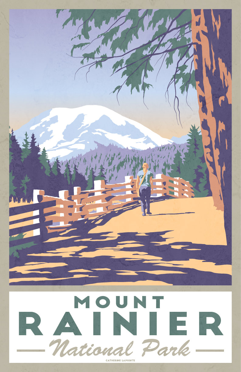 Mt. Rainier National Park Poster