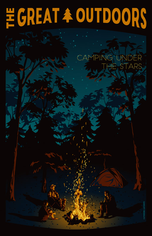 Camping Travel Poster