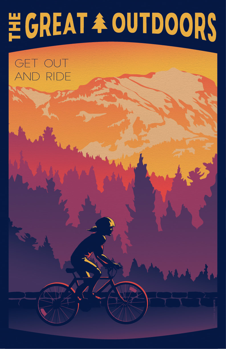 Cycling Travel Poster