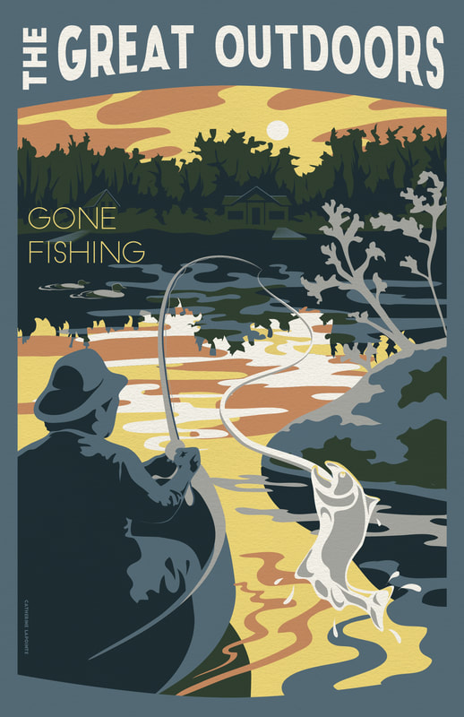 Fishing Travel Poster