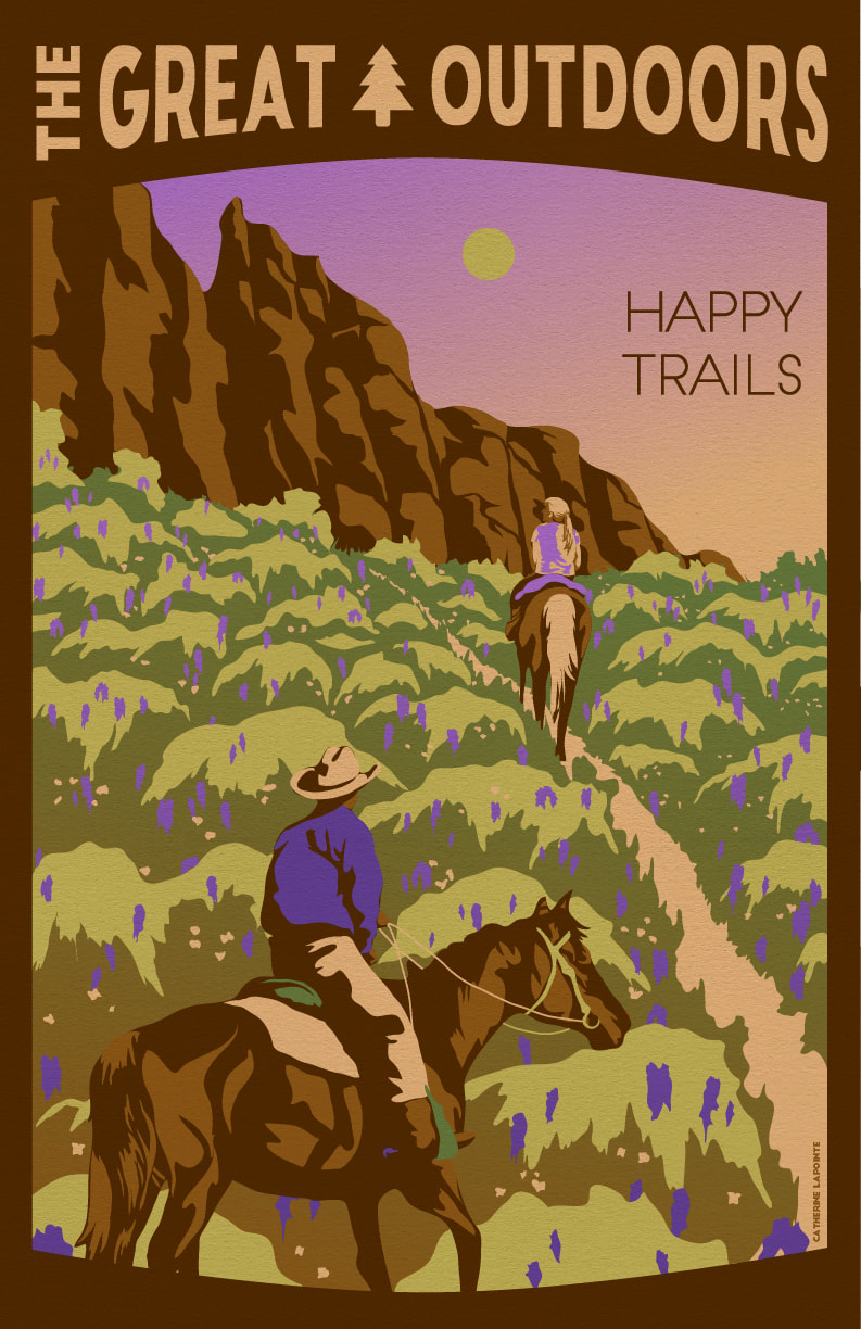 Horseback Riding Travel Poster